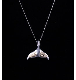 Whale Tail Silver & Gold Necklace by Hollie Bear
