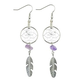 Dreamcatcher Earrings Amethyst