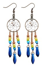 Boucles d'Oreilles Capteur de Rêves Bleu - DC14