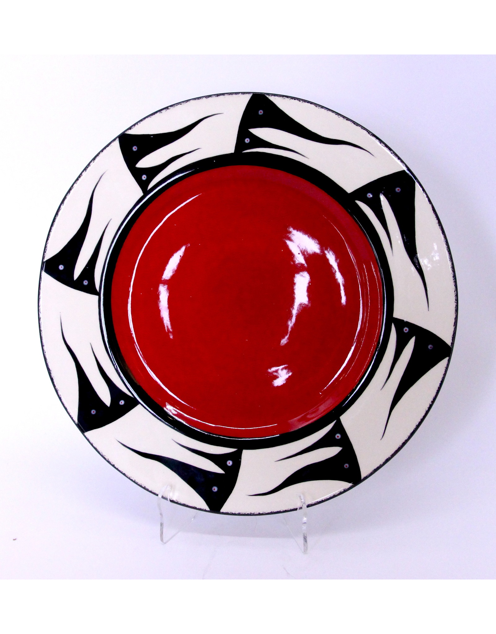 XL Round Platter by Veran Pardeahtan - Red