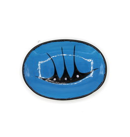 Small Oval Plate by Veran Pardeahtan - Blue
