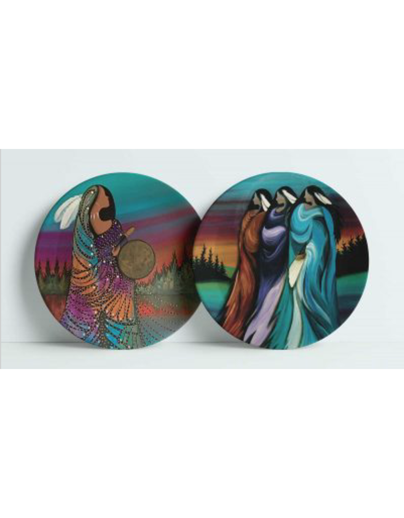 Three Sisters & Aurora Drummer by Betty Albert Plate - PLT001