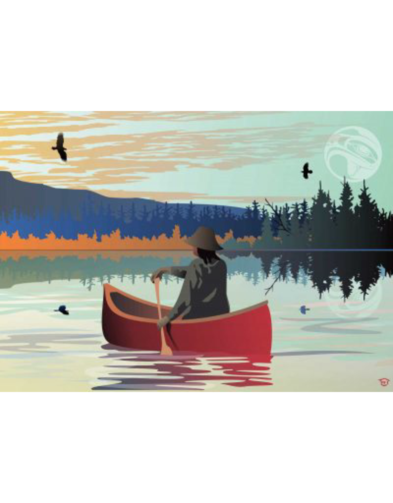 Lone Canoe par Mark Preston Édition Limitée