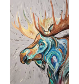 Cree Style Moose by Carla Joseph Matted