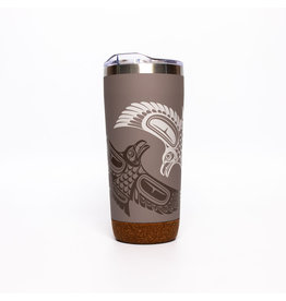 Tall Cork Base Travel Mug - Raven by Paul Windsor