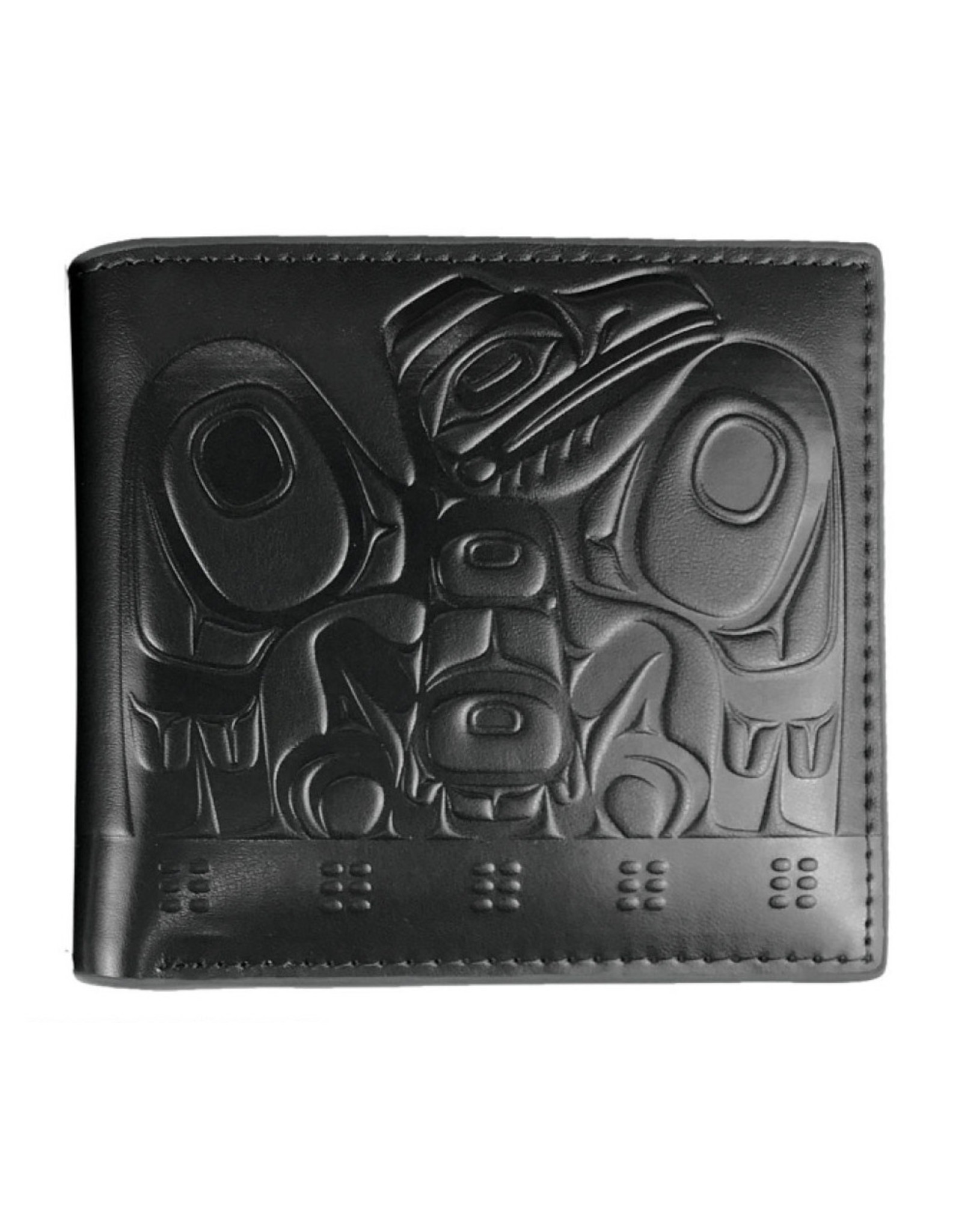 :eather Embossed Wallet by Allan Weir - Raven Box - EFW14