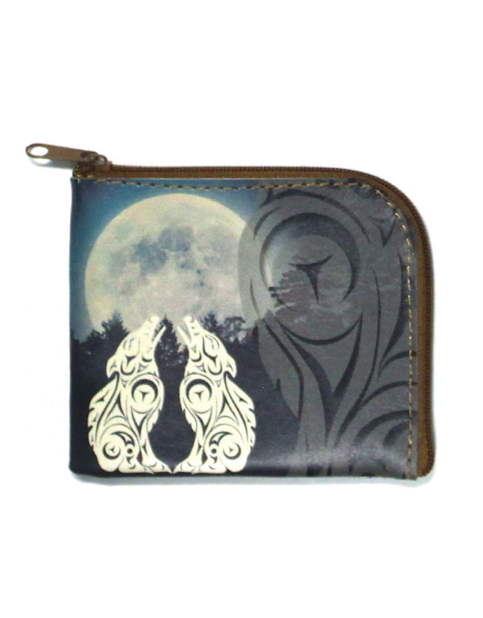 Coin Purse - Wolves by Darrell Thorne