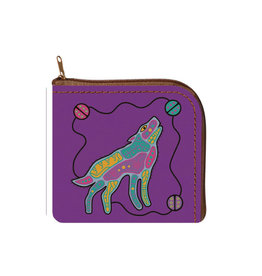 Coin Purse - Howling Wolf by Jason Adair