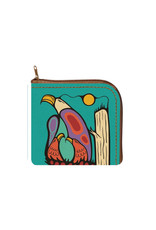 Coin Purse - Eagle Family by Mark A. Jacobson