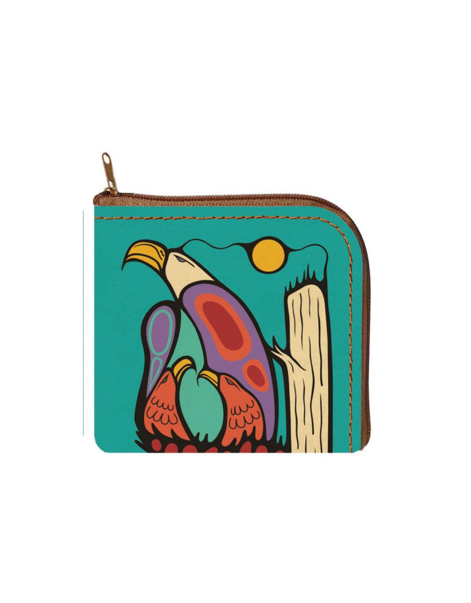 Coin Purse - Eagle Family by Mark A. Jacobson