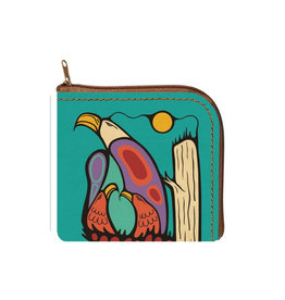 Coin Purse - Eagle Family by Mark A. Jacobson