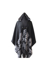 Hooded Fashion Wrap - Visions of our Ancestors by Leila Stogan - HWRAP12