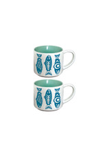 Ceramic Espresso Mugs (Salmon In the Wild) - sets of 2 (CESMUGS15)