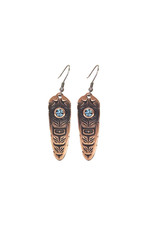 Sacred Feather Earrings (Aquamarine) SFE17