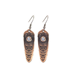 Sacred Feather Earrings (Diamond)