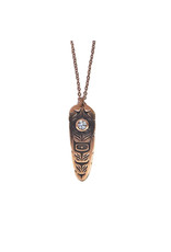 Sacred Feather Necklace (Diamond) SFN13