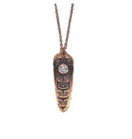Sacred Feather Necklace (Diamond)