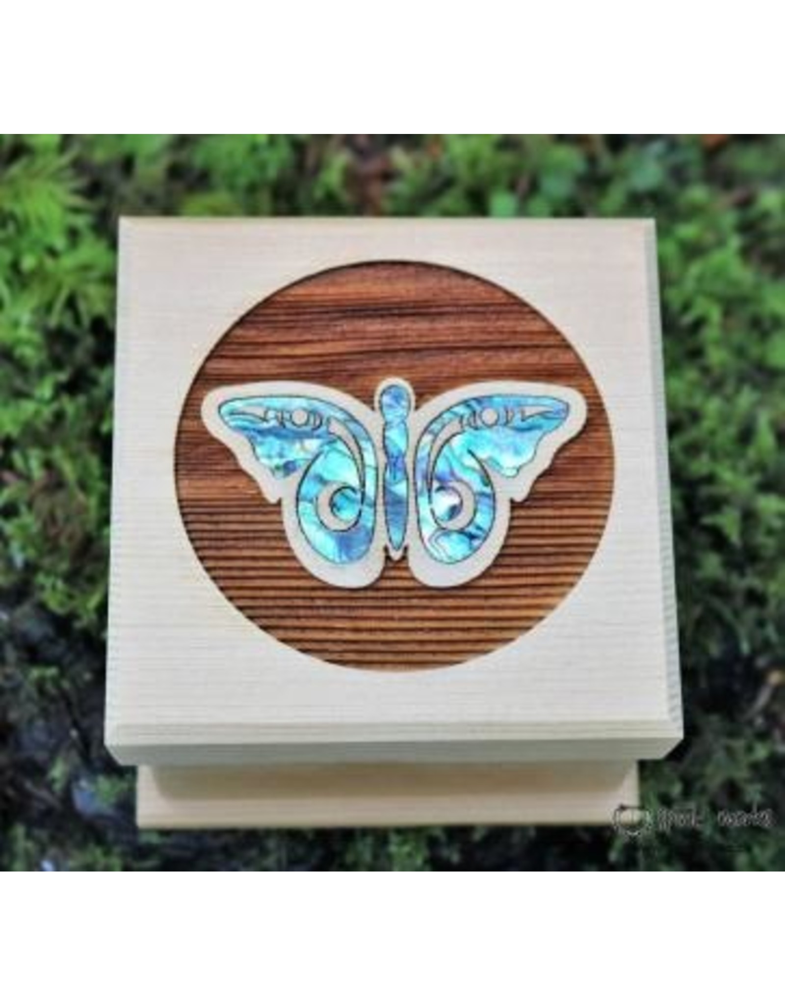 Medium Bentwood Box - Butterfly