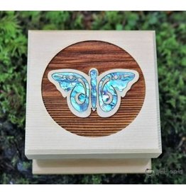 Moyenne Boîte en Bois Courbé - Papillon