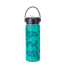 Wide Mouth Insulated Bottle - Raven Fin Killer Whale (21 oz)