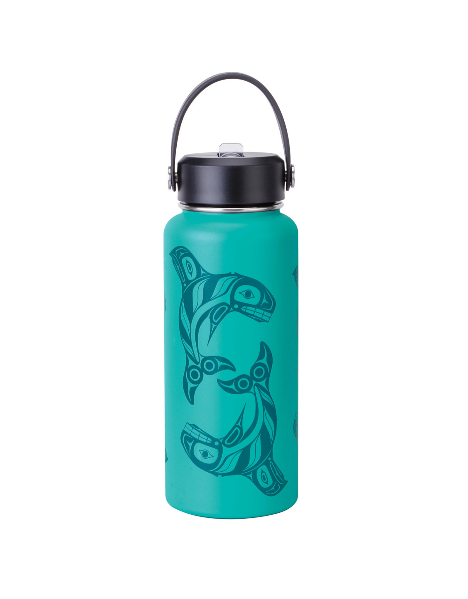 Wide Mouth Insulated Bottle Raven Fin Killer Whale (32 oz) - WBOT44