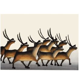 Steadfast Herd by Kananginak Pootoogook Matted