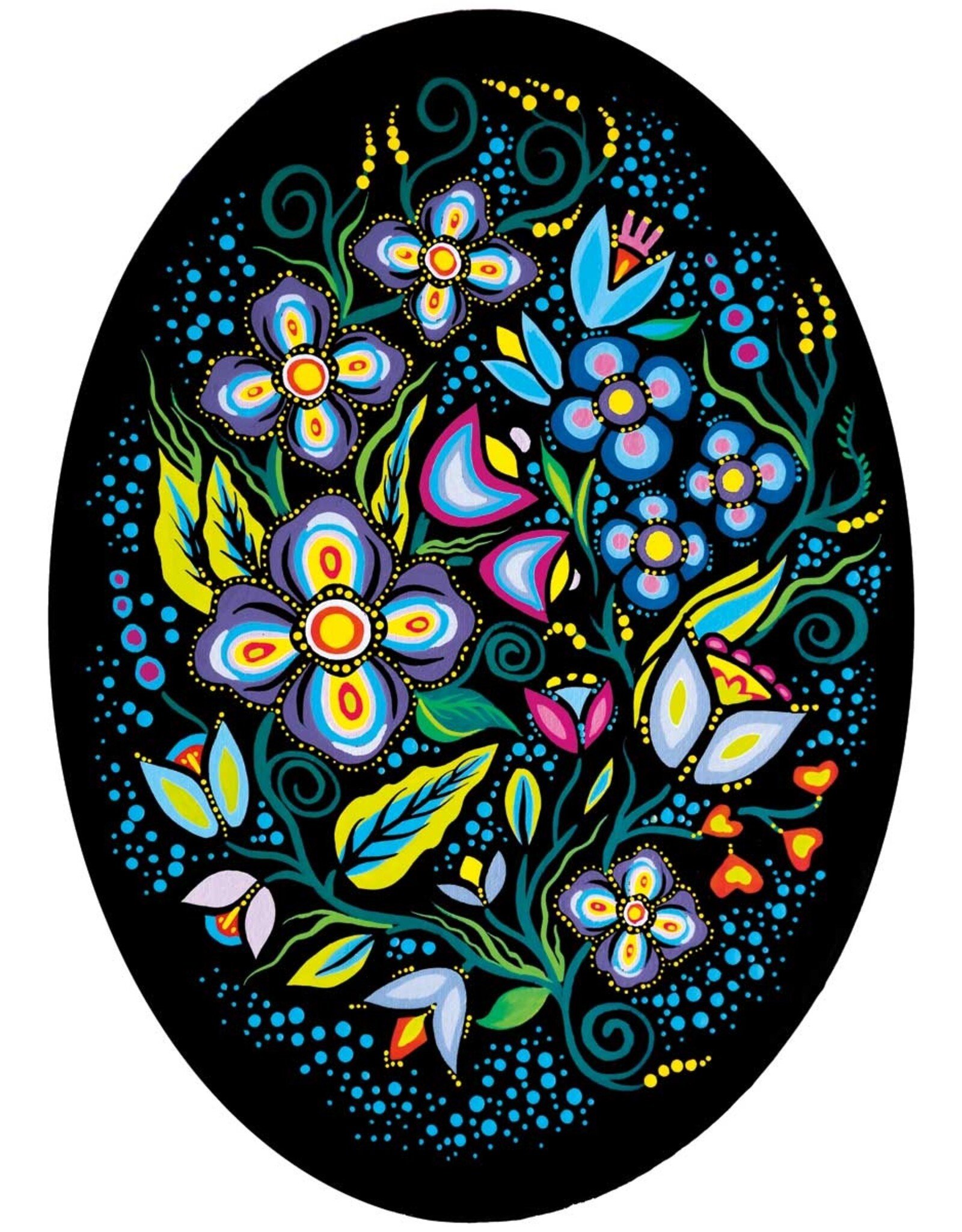 Ojibway Floral III by Jackie Traverse Matted