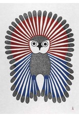 Vibrant Young Owl by Kenojuak Ashevak Matted