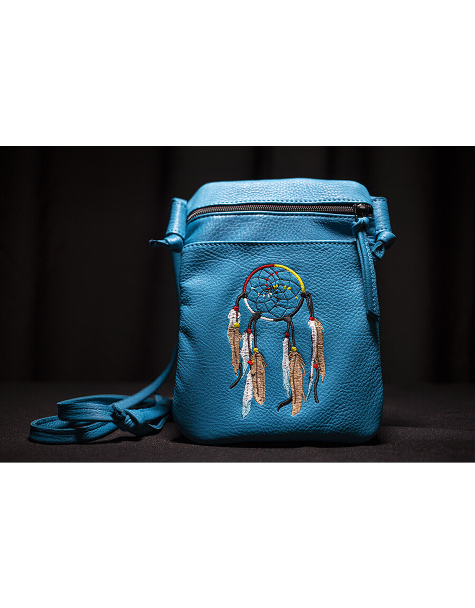 Deer Hide Purse with Dreamcatcher Embroidery