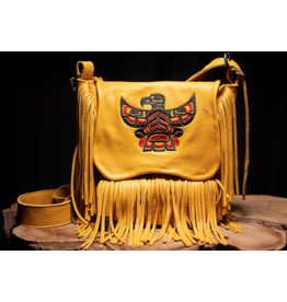 Sac avec Franges Aigle Brodé - Or