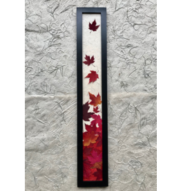 5x31 Maple Leaves Skinny Red - Black Frame