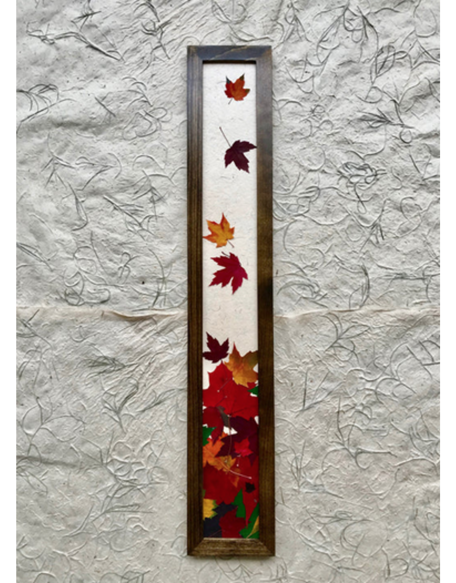 53101B 5x31 Maple Leaves Skinny Mixed - Walnut Frame