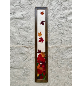 5x31 Maple Leaves Skinny Mixed Walnut Frame