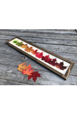 63203W Rainbow Maple Leaves - Walnut Frame