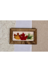 6x10 3 Maple Leaves Walnut Frame - 61002W