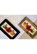 6x10 3 Maple Leaves Walnut Frame - 61002W