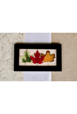 61002B 6x10 3 Maple Leaves - Black Frame