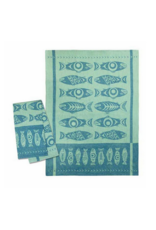 Printed Tea Towel - Salmon In The Wild by Simone Diamond