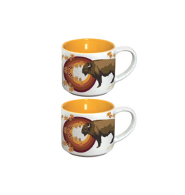 Ceramic Espresso Mugs (Buffaloes) - sets of 2
