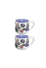 Ceramic Espresso Mugs (Ojibwe Florals) - sets of 2 (CESMUGS19)