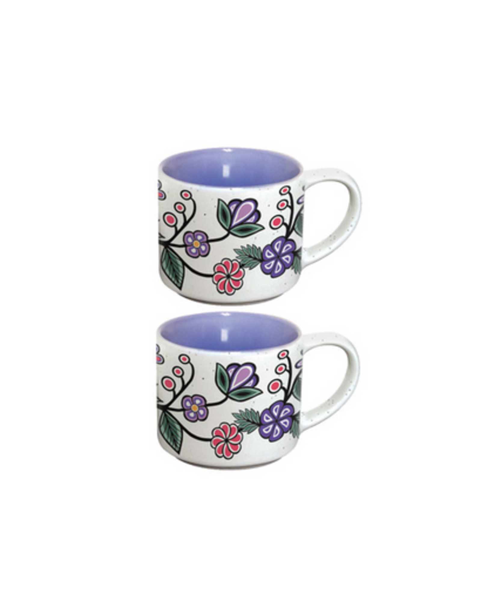 Ceramic Espresso Mugs (Ojibwe Florals) - Set of 2 (CESMUGS19)