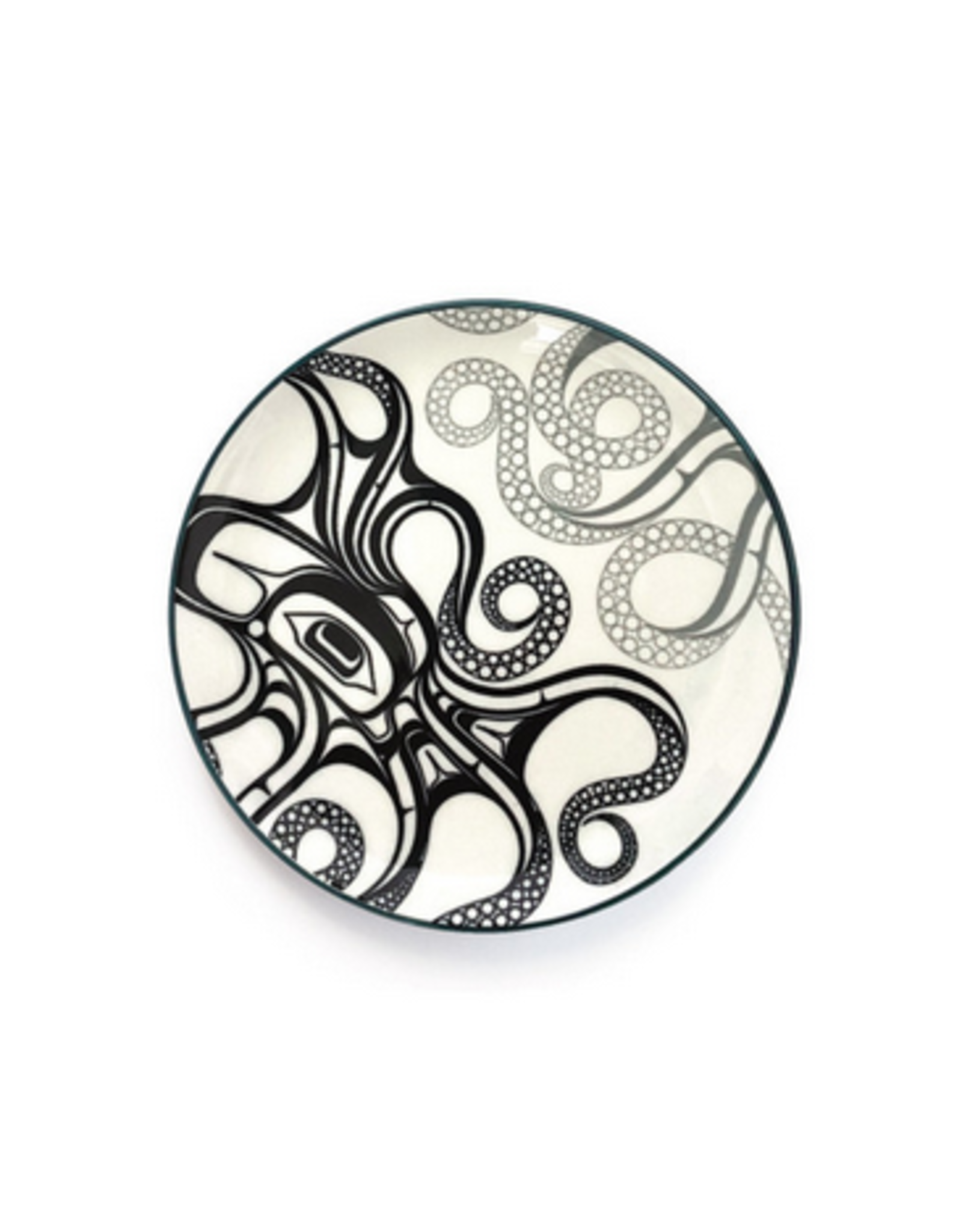 Assiette en Porcelaine - Octopus par Ernest Swanson (PLATE19)