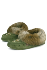 Forest Green Slipper with Fur - 669L