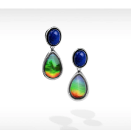 Harmony Silver Earrings with Lapis