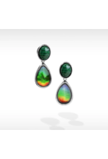 Harmony Silver Earrings with Malachite - JSDE02627A1