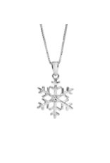 CR White Gold Snowflake Pendant - CR-P52443