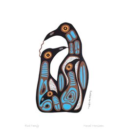 Bird Family by Norval Morrisseau Card