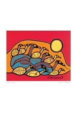 Flock of Loons by Norval Morrisseau Card
