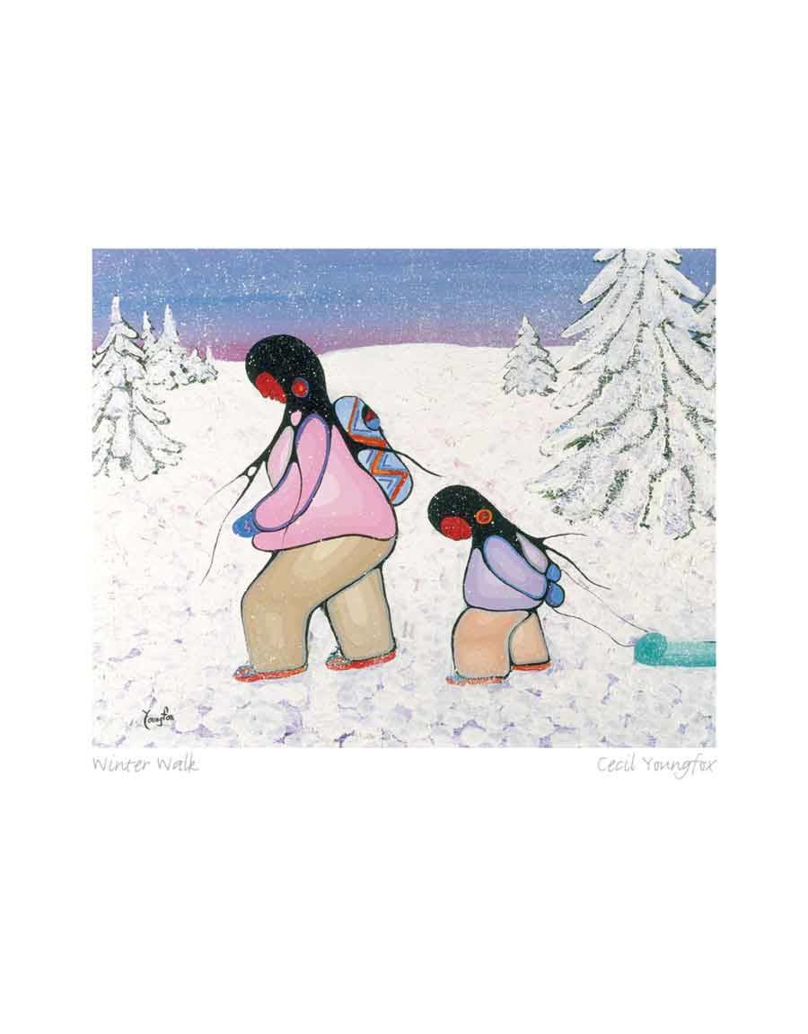 Winter Walk by Cecil Youngfox Card