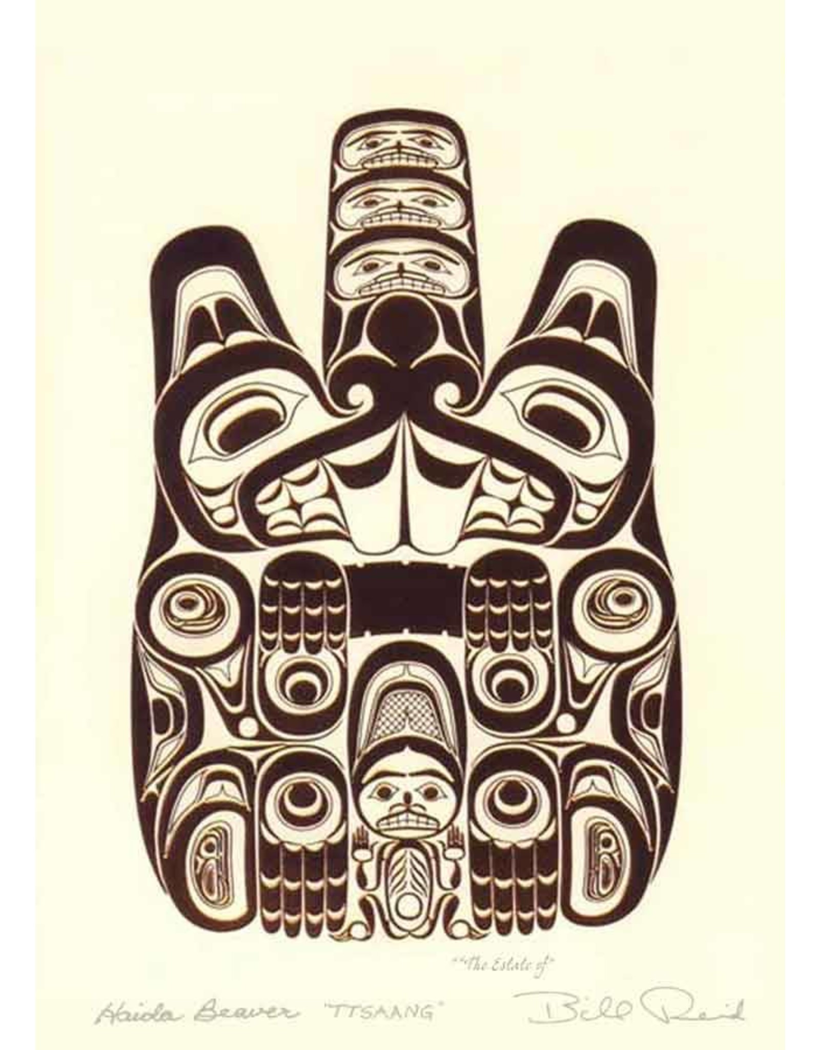 Haida Beaver - TTSAANG by Bill Reid Card 7442